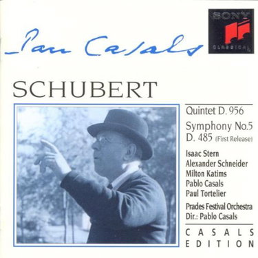 Couverture de Schubert : Quintette D 956 - Symphonie n°5 ( coll. Casals Edition )