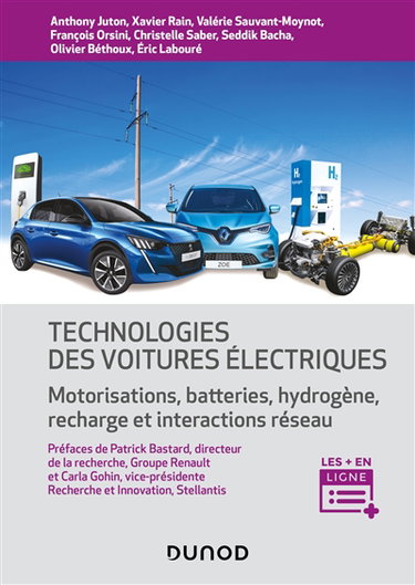 Couverture de Technologies des voitures électriques : motorisations, batteries, hydrogène, recharge et interactions réseau