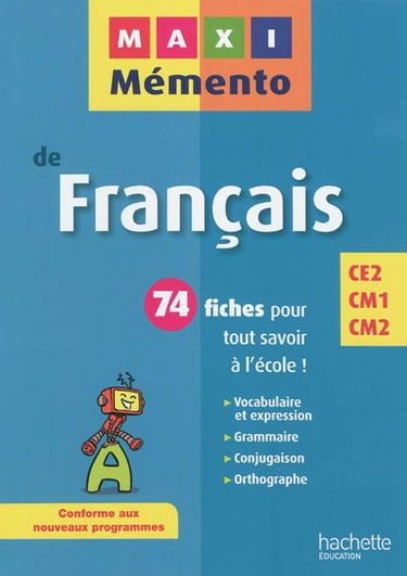 Maxi mémento de français, CE2, CM1, CM2