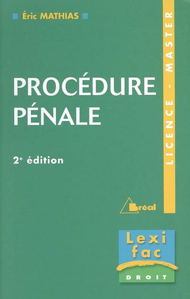 Procédure pénale : licence, master