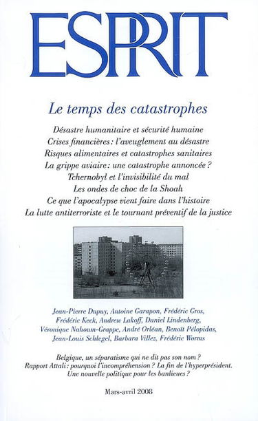 Esprit, n° 343. Le temps des catastrophes