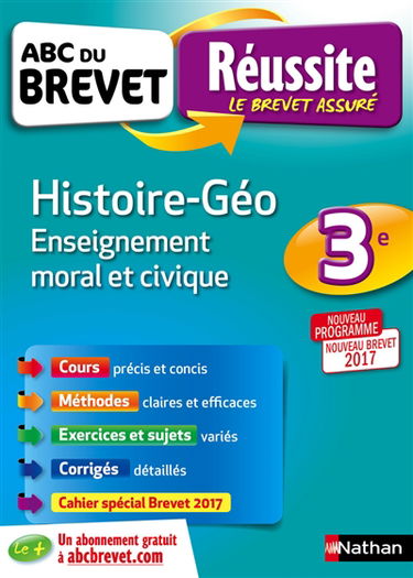 Histoire géo, enseignement moral et civique 3e : nouveau programme, nouveau brevet 2017