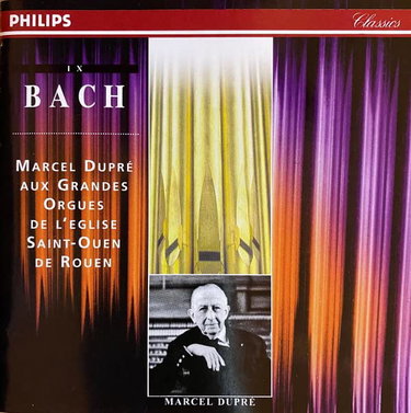 Couverture de Bach : Grandes orgues, Volume 9 - Marcel dupré aux grandes orgues de l'Église Saint-Ouen de Rouen - Préludes de choral