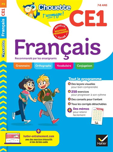 Couverture de Français CE1, 7-8 ans : nouveaux programmes par Dominique Estève