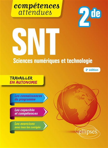 Couverture de SNT, sciences numériques et technologie 2de