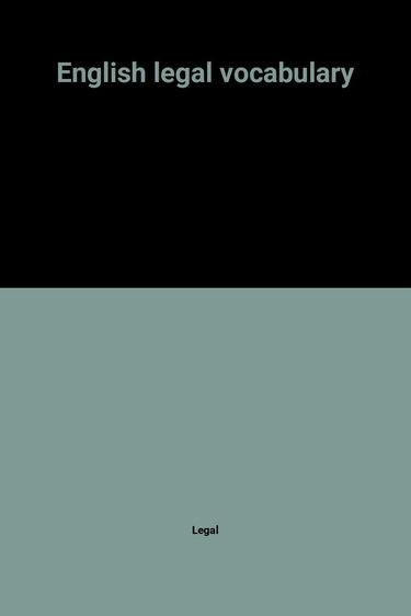 Legal English vocabulary