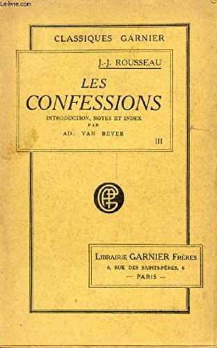 Couverture de LES CONFESSIONS, EDITION INTEGRALE, TOME II