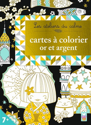 Couverture de Cartes à colorier or et argent