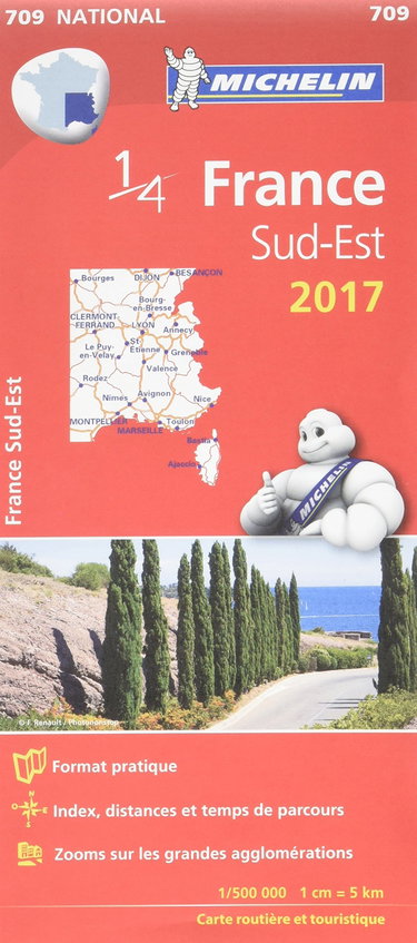 Couverture de Carte Nationale France Sud-Est 2017 par Michelin