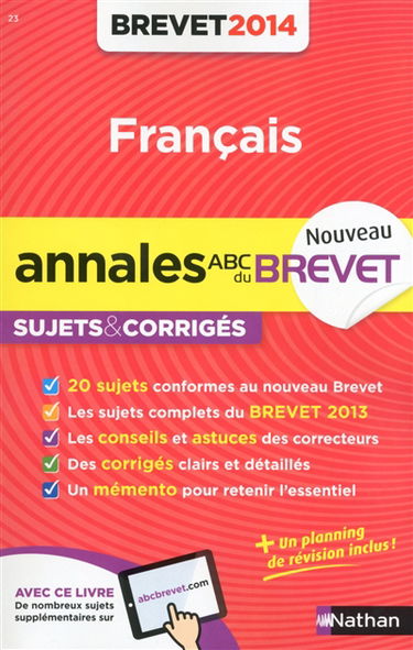 Français : brevet 2014