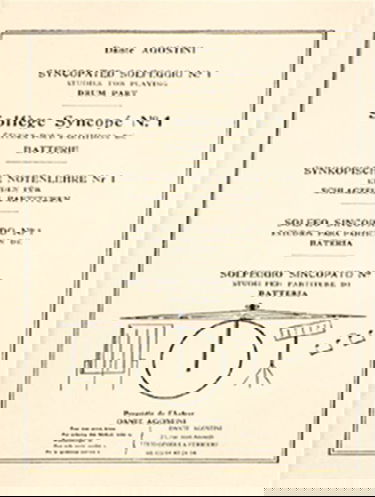 DANTE AGOSTINI SOLFEGE SYNCODE :Etudes Pour Partitions de Batterie
