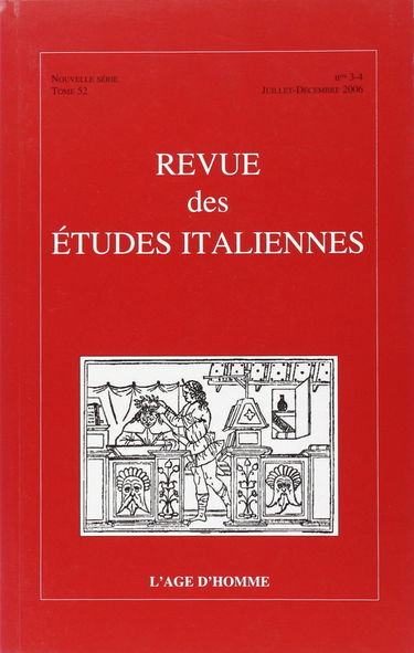Revue des Etudes Italiennes T52/3-4-