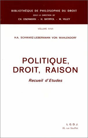 Politique, droit, raison : Recueil d'études