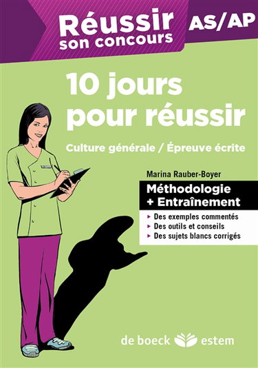 Couverture de Réussir son concours AS-AP : 10 jours pour réussir : culture générale, épreuve écrite