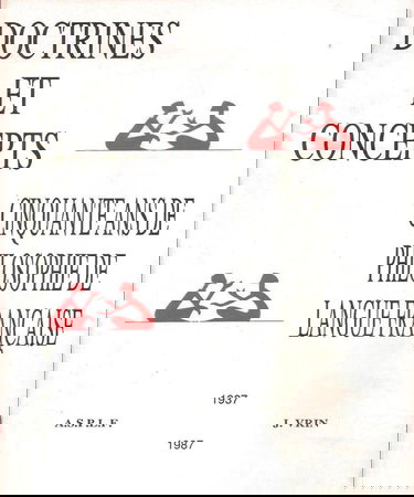 Doctrines et concepts, 1937-1987 : rétrospective et prospective, cinquante ans de philosophie de langue française : actes