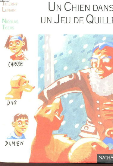 Un chien dans un jeu de quilles