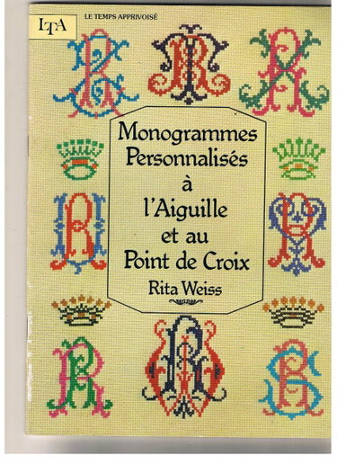 Couverture de Monogrammes personnalisés à l'aiguille et au point de croix