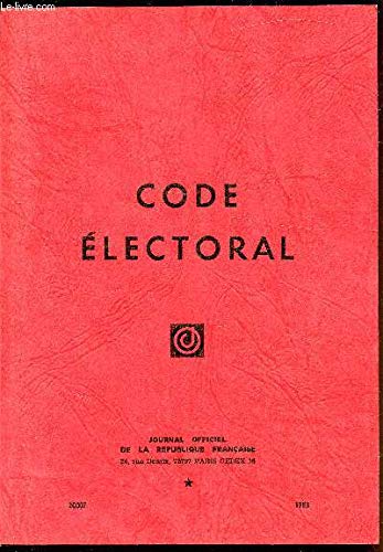 Code électoral : Loi du 30 mars 1955 et décrets du 27 octobre 1964