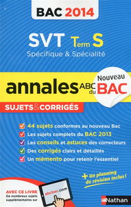 SVT, terminale S, spécifique & spécialité : bac 2014