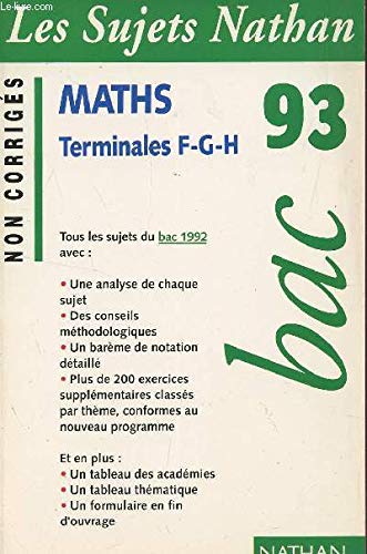 Sujets bac 93 maths f g h non corriges
