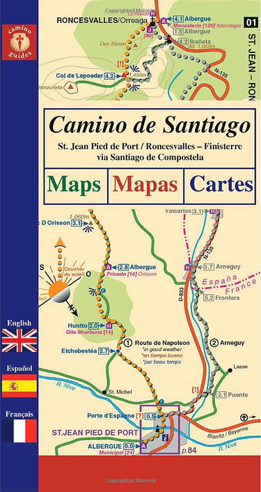 Camino de Santiago: St. Jean Pied De Port / Roncesvalles-finisterre Via Santiago De Compostela