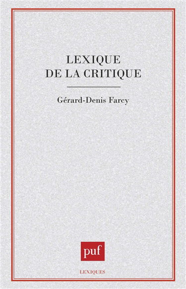 Lexique de la critique