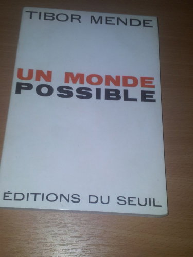 Couverture de Un Monde Possible