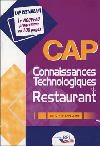 CAP Connaissances Technologiques de Restaurant