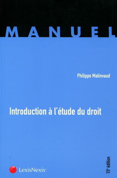 Introduction à l'étude du droit
