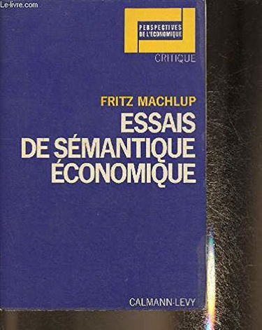 Essais de semantique economique.