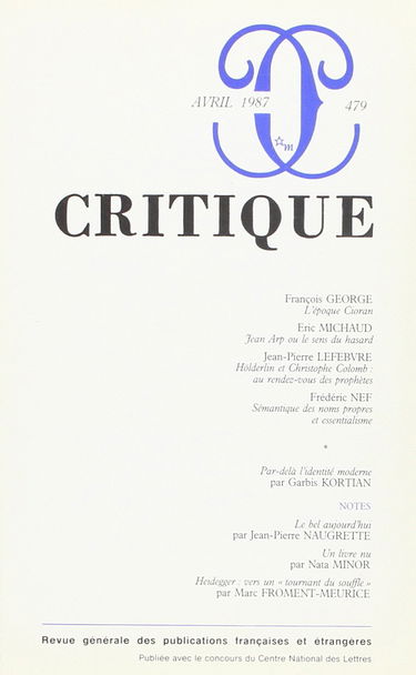 Revue Critique