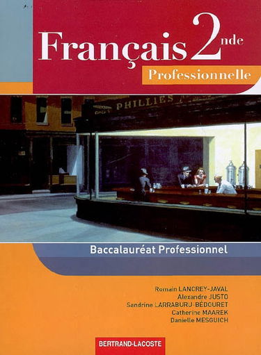 Français seconde professionnelle, baccalauréat professionnel