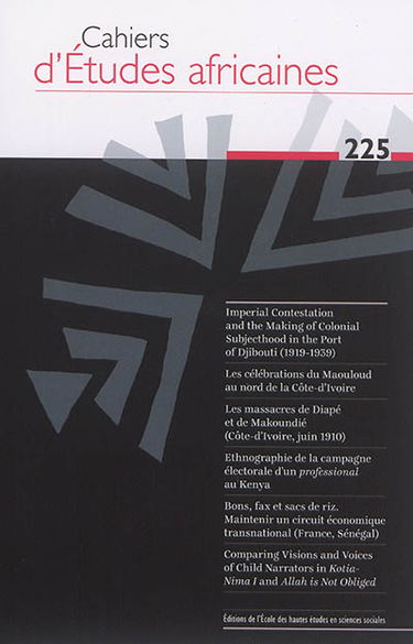 Cahiers d'études africaines, n° 225