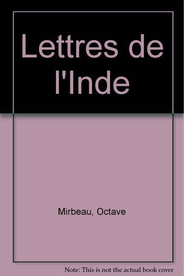 Couverture de Lettres de l'Inde