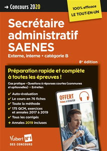Secrétaire administratif SAENES : concours externe et interne, catégorie B : concours 2020