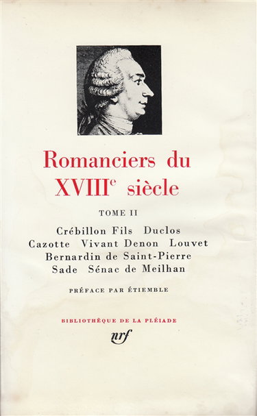 Couverture de Romanciers du XVIIIe siècle. Vol. 2
