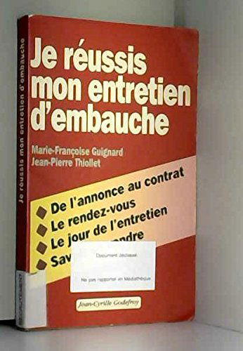 Je réussis mon entretien d'embauche