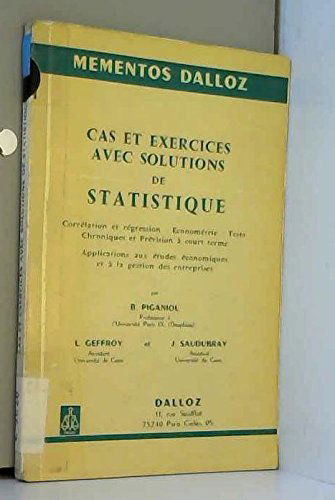Cas et exercices avec solutions de statistique