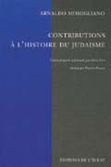 Contributions à l'histoire du judaïsme