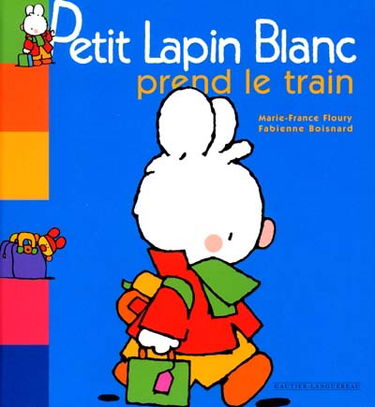 Petit Lapin blanc prend le train