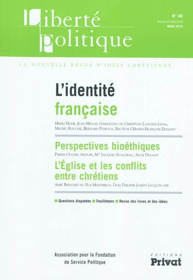 Liberté politique, n° 48. L'identité française