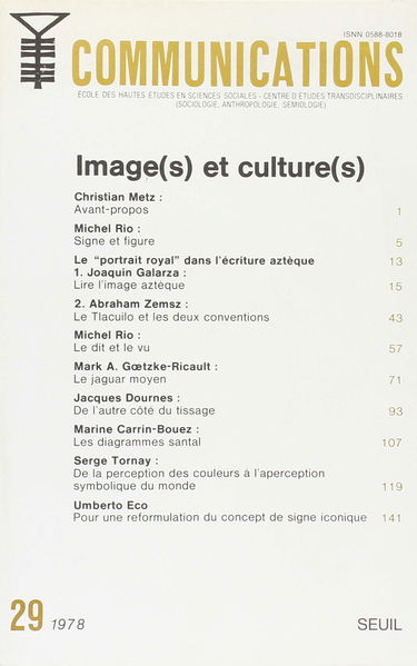 Communications, n° 29 Image(s) et Culture(s)