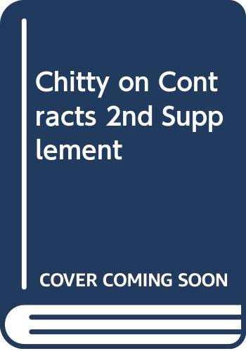 Couverture de Chitty on Contracts (2nd Supplement)