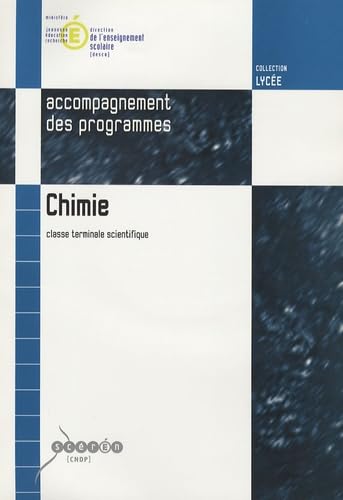 Chimie Tle Scientifique: Accompagnement des programmes
