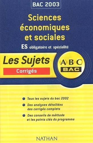 ABC Bac : Sciences économiques et sociales, Bac ES