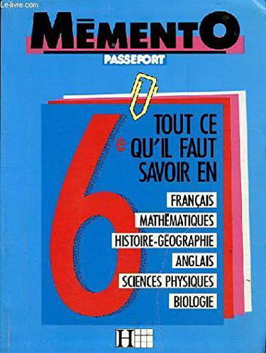 MEMENTO PASSEPORT 6EME