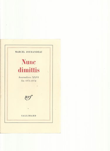 Nunc dimitis, 1971-1972