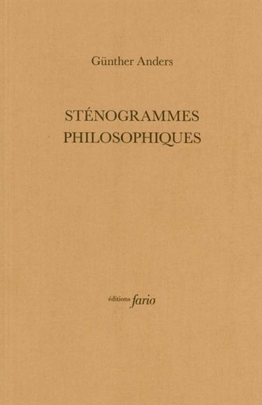 Sténogrammes philosophiques