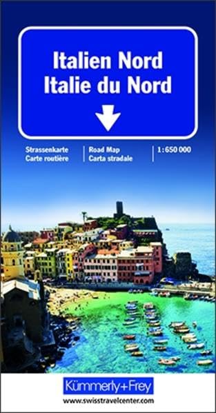 Couverture de Carte routière et touristique : Italie du Nord par Cartes Kümmerly + Frey