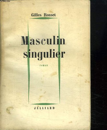 Couverture de MASCULIN SINGULIER.